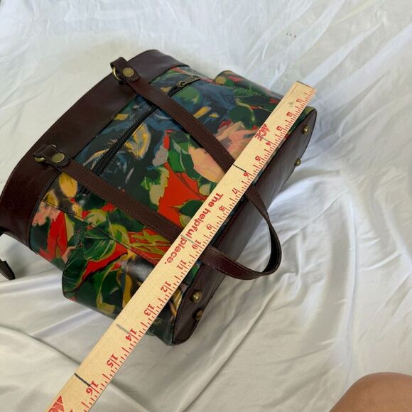 Patricia Nash Bolsena Leather Floral Bright Tote Shoulder Purse Bag Winter Bloom - Picture 10 of 14
